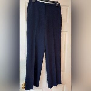 Ann Taylor Pants Womens 8 Navy Blue Trousers Office Work Career Lined Pockets